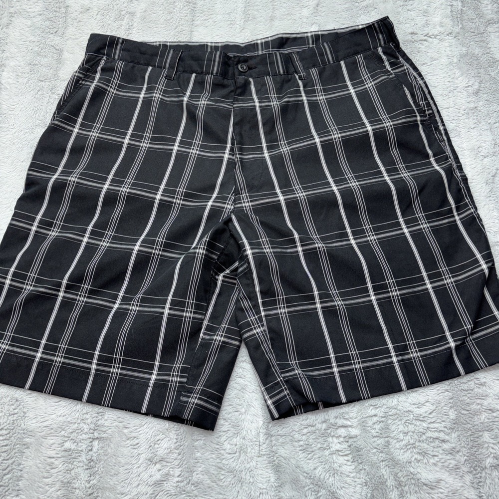 Champions Tour Mens Golf‎ Shorts 38 Olympian Black Plaid